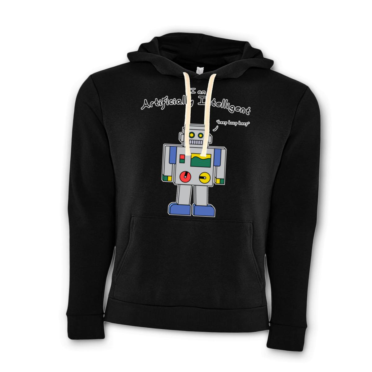 AI Bot Unisex Pullover Hoodie Double Extra Large black