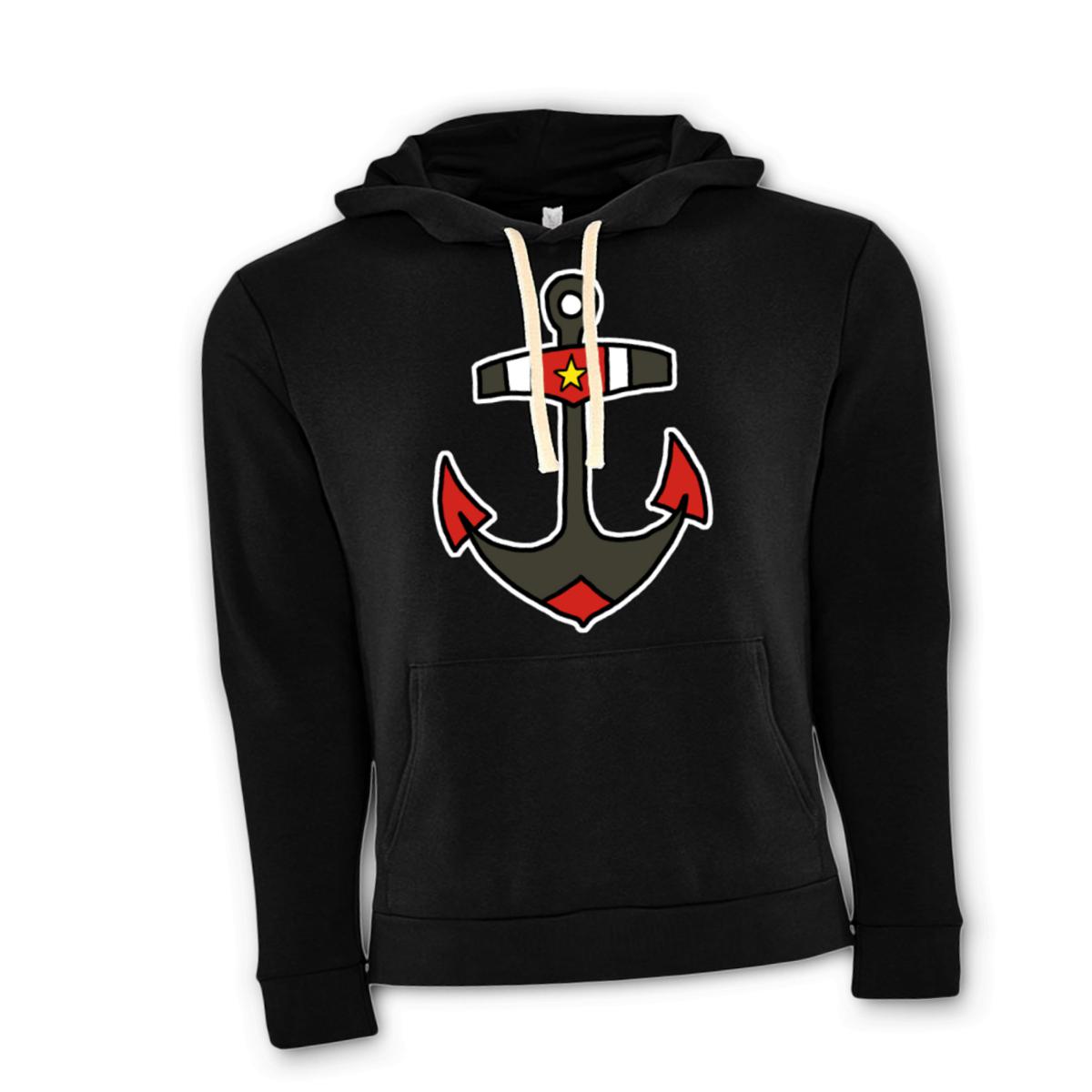 American Traditional Anchor Unisex Pullover Hoodie Small black