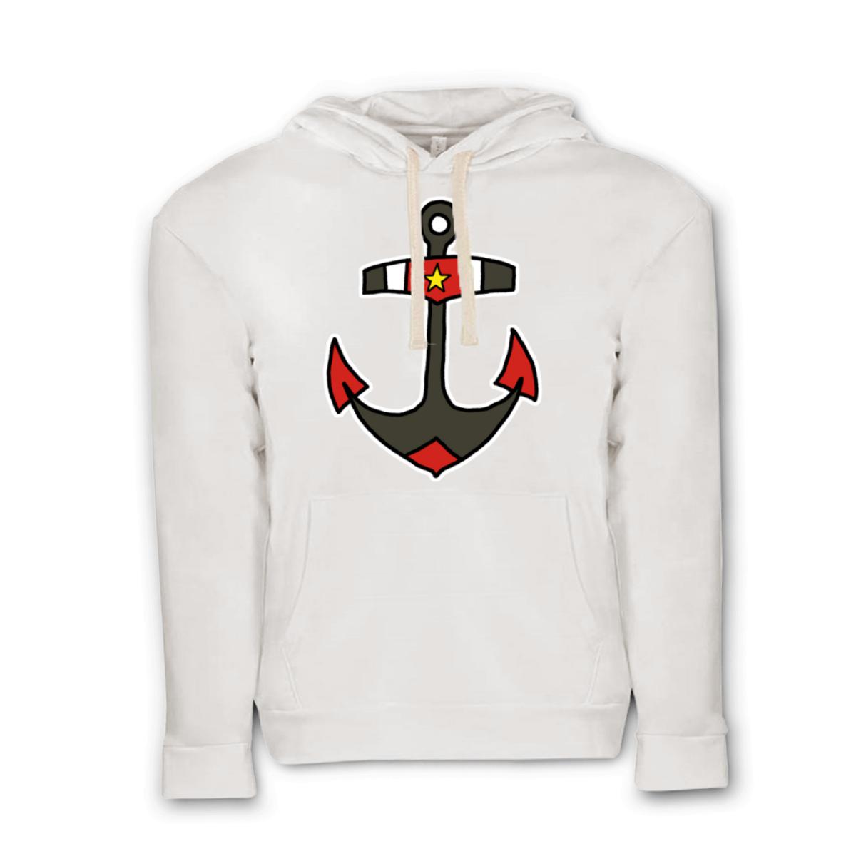 American Traditional Anchor Unisex Pullover Hoodie Small white