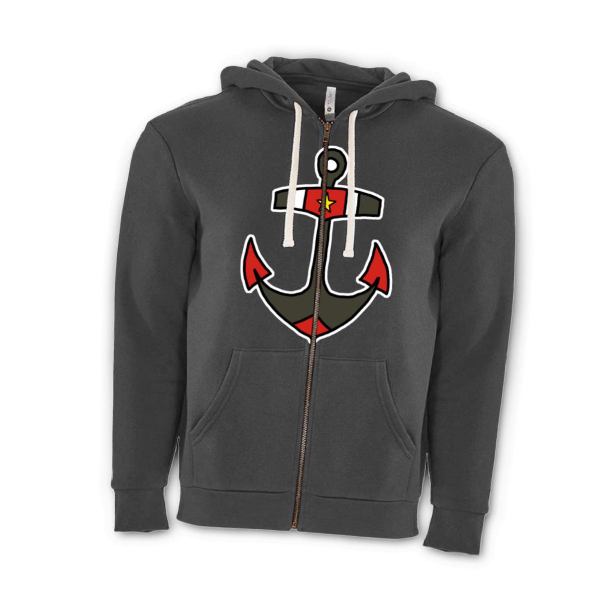 American Traditional Anchor Unisex Zip Hoodie Extra Large heavy-metal