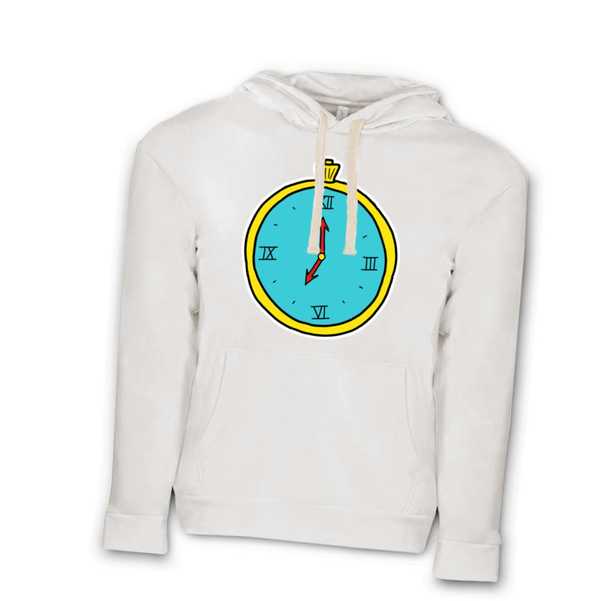 American Traditional Clock Unisex Pullover Hoodie Extra Large white