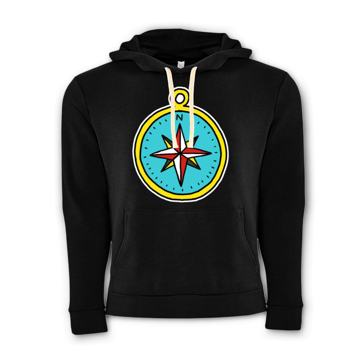 American Traditional Compass Unisex Pullover Hoodie Small black