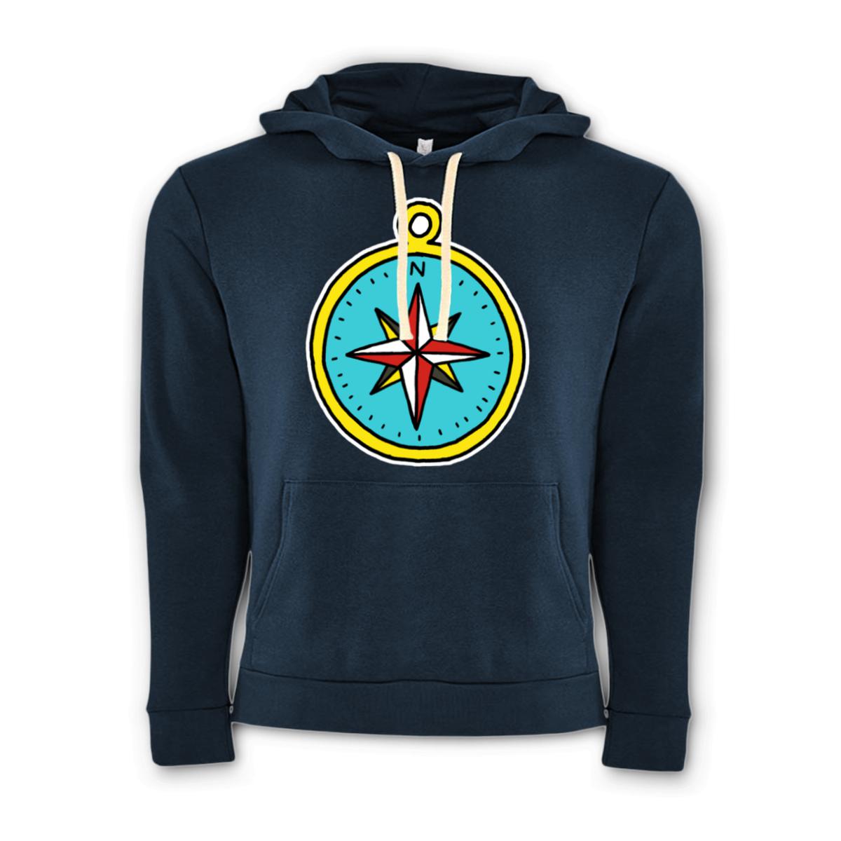 American Traditional Compass Unisex Pullover Hoodie Large midnight-navy