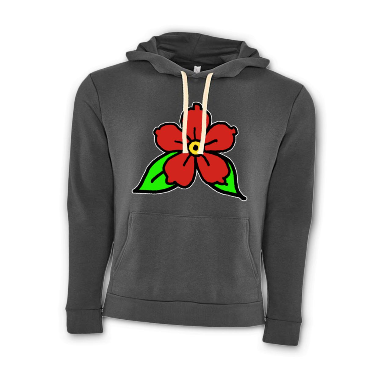 American Traditional Flower Unisex Pullover Hoodie Extra Large heavy-metal
