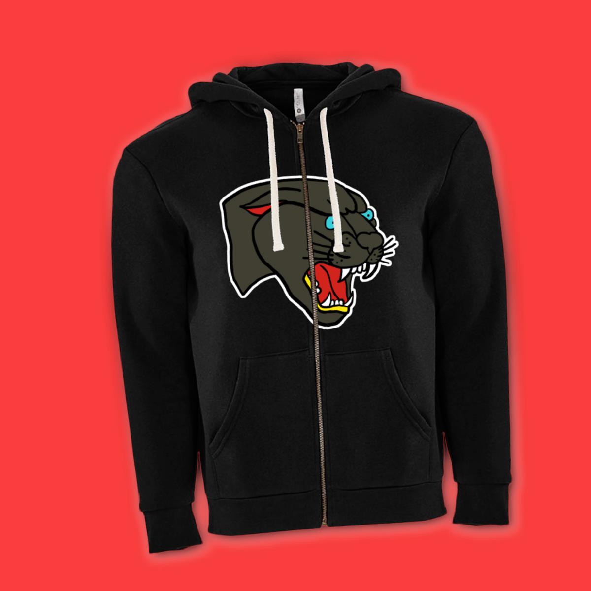 American Traditional Panther Unisex Zip Hoodie