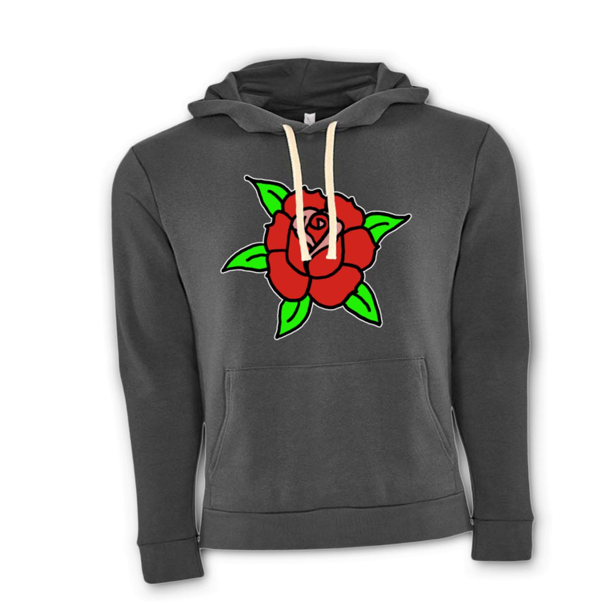 American Traditional Rose Unisex Pullover Hoodie Small heavy-metal