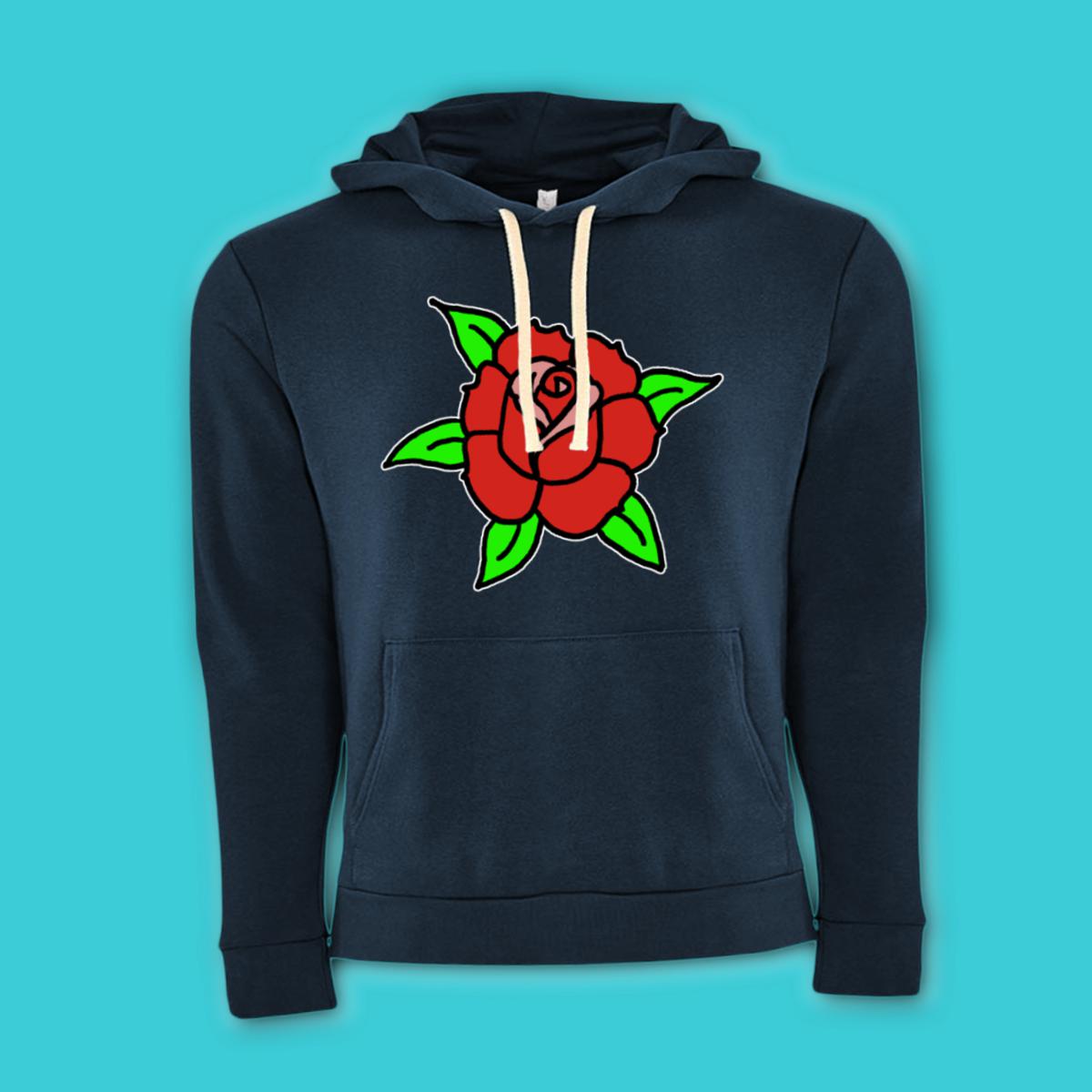 American Traditional Rose Unisex Pullover Hoodie