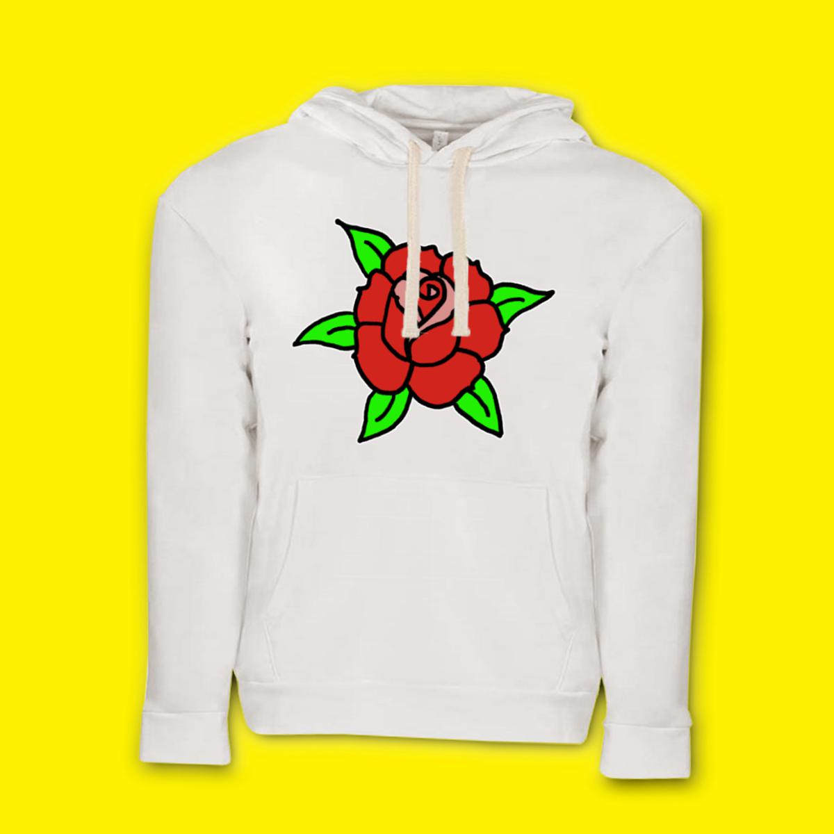 American Traditional Rose Unisex Pullover Hoodie
