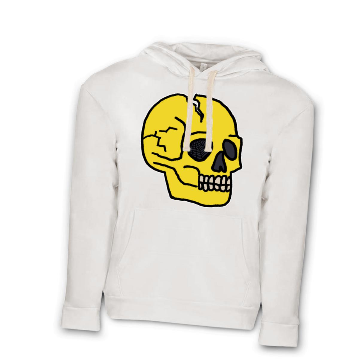 American Traditional Skull Unisex Pullover Hoodie Extra Large white