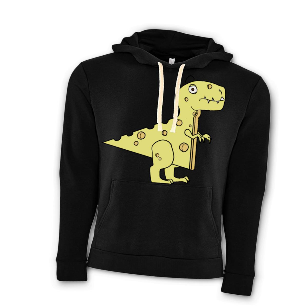 Cheeseosaurus Rex Unisex Pullover Hoodie Double Extra Large black