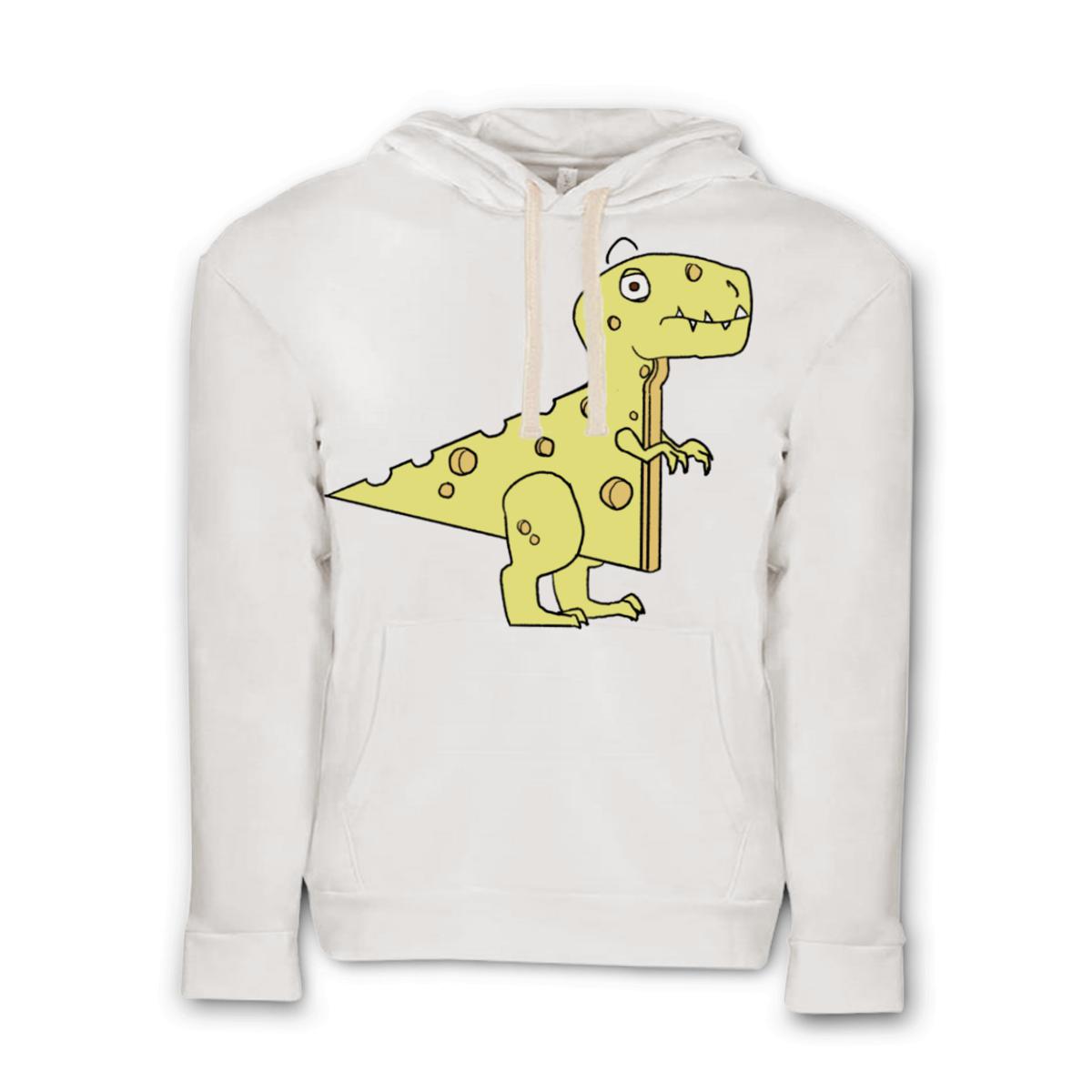 Cheeseosaurus Rex Unisex Pullover Hoodie Double Extra Large white