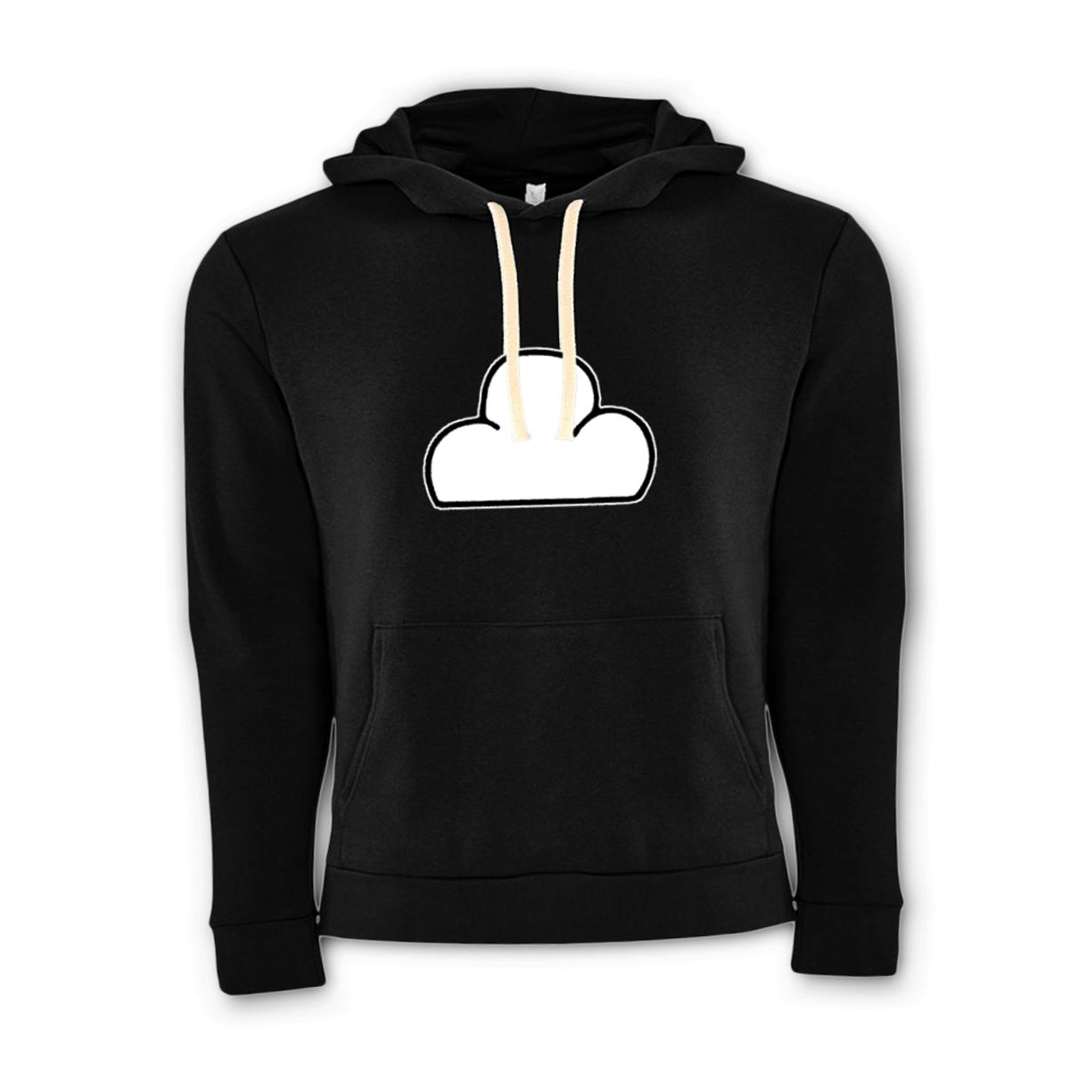 Cloud Unisex Pullover Hoodie Double Extra Large black