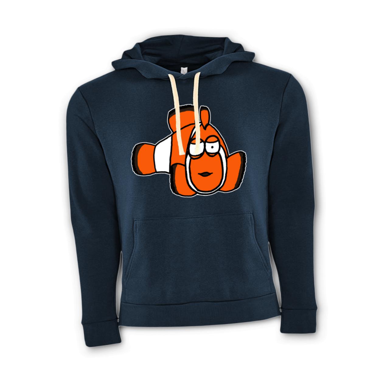 Clown Fish Unisex Pullover Hoodie Extra Large midnight-navy