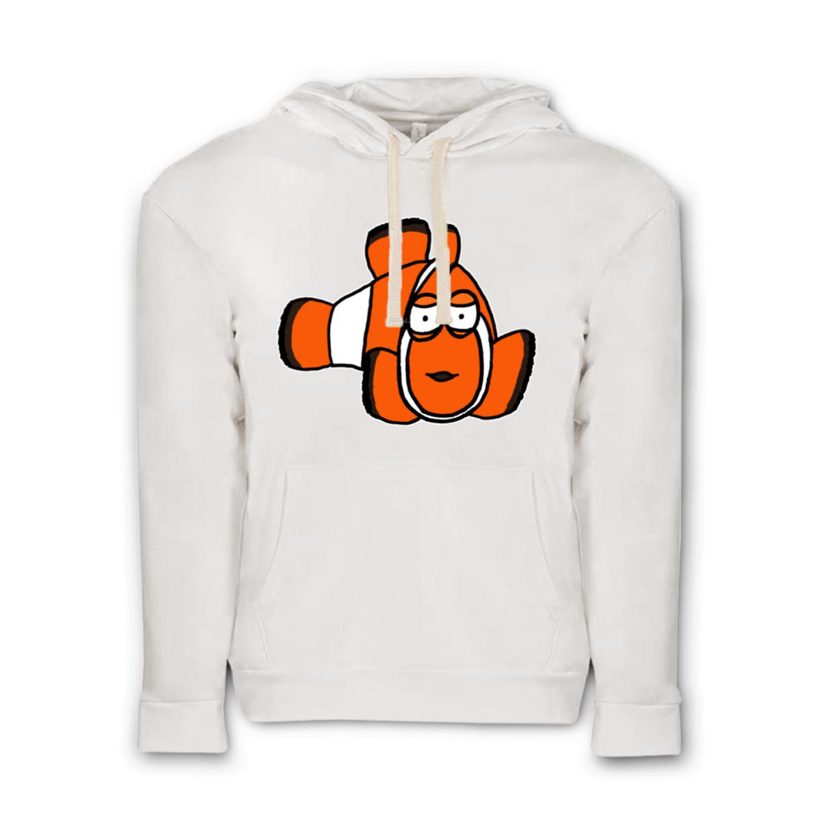 Clown Fish Unisex Pullover Hoodie Double Extra Large white