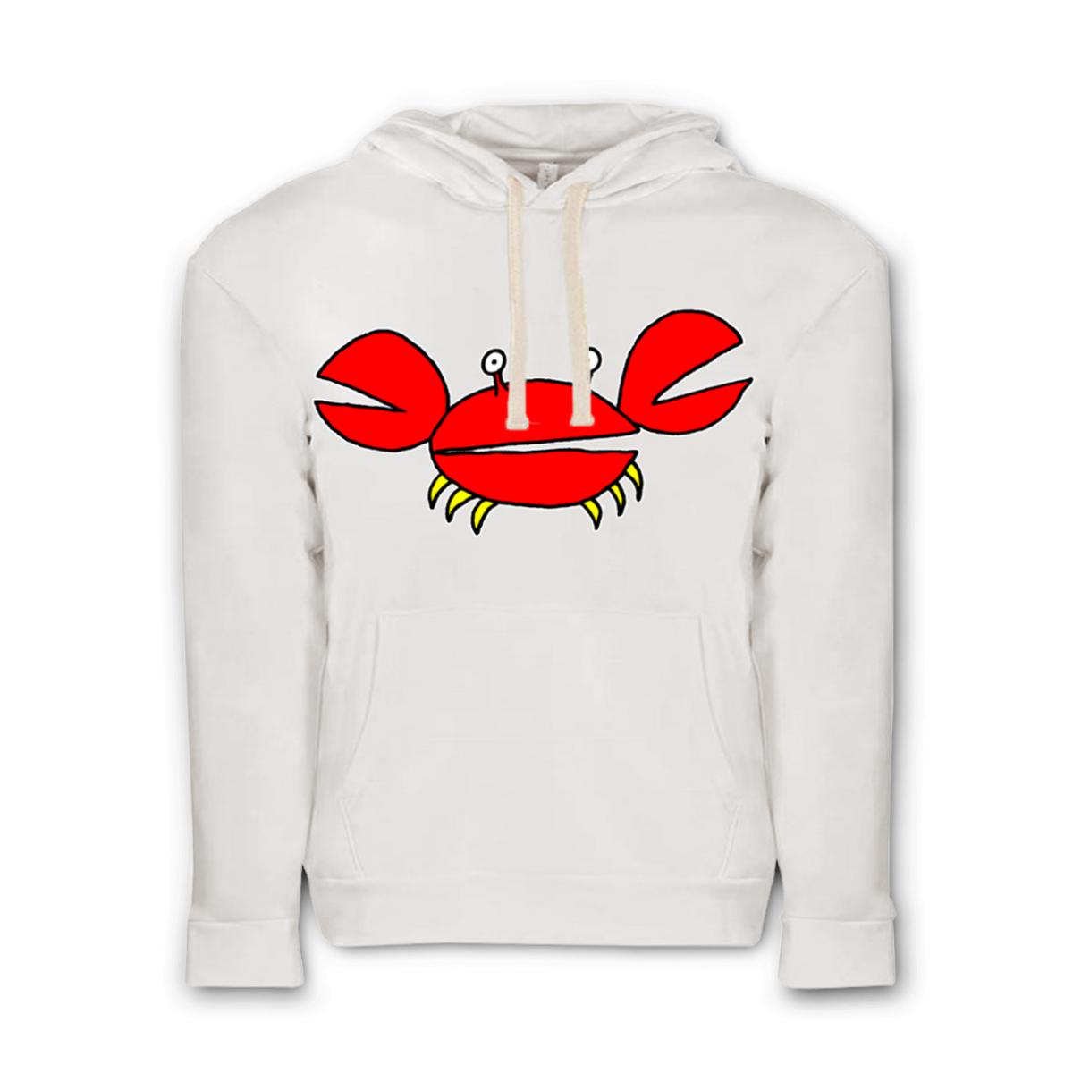 Crab Unisex Pullover Hoodie Large white