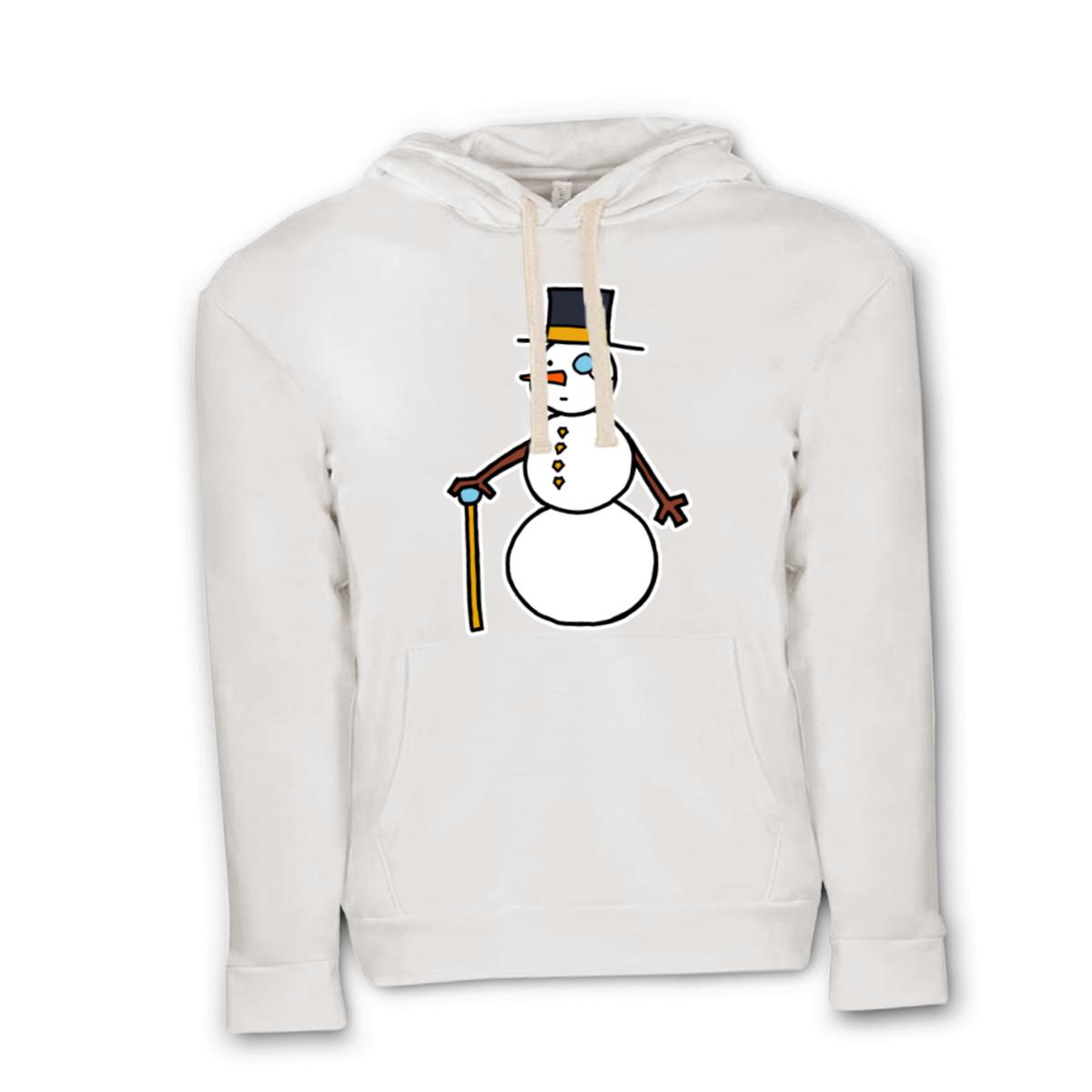 Dapper Snowman Unisex Pullover Hoodie Double Extra Large white