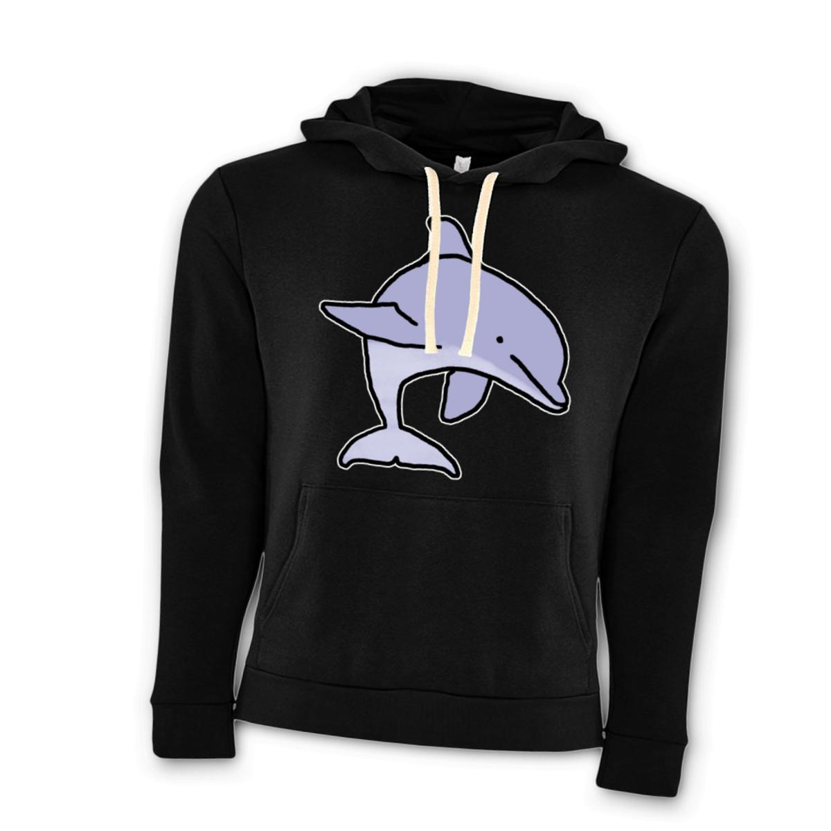 Dolphin Unisex Pullover Hoodie Double Extra Large black