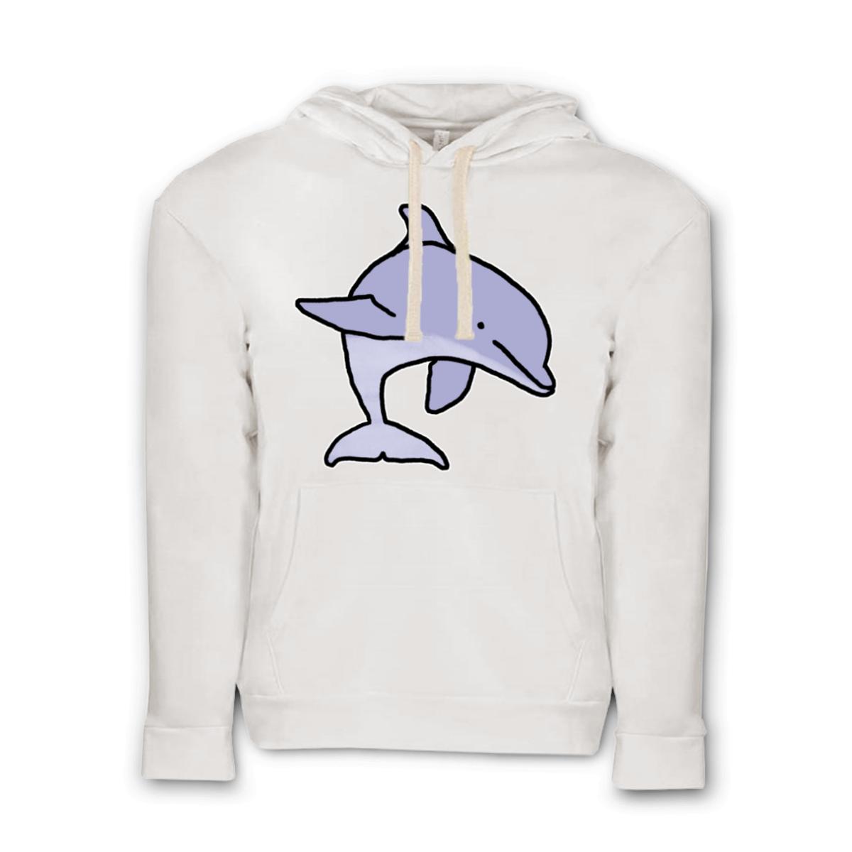 Dolphin Unisex Pullover Hoodie Extra Large white