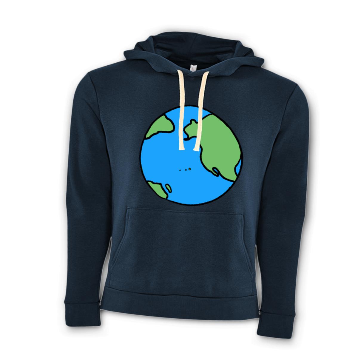Earth Unisex Pullover Hoodie Large midnight-navy