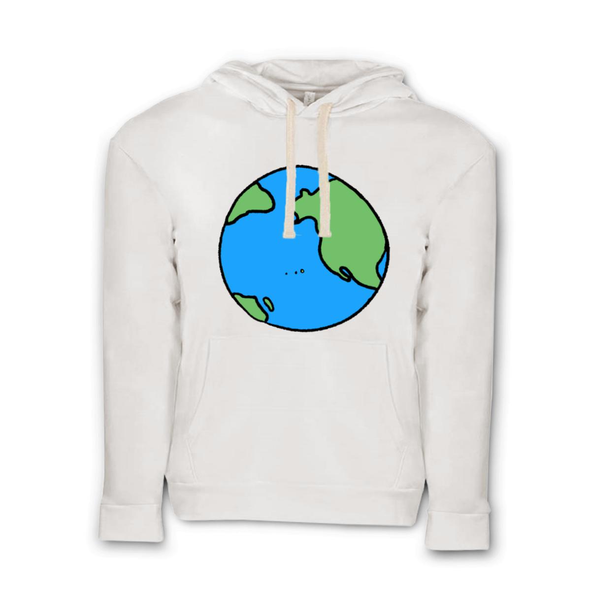 Earth Unisex Pullover Hoodie Large white