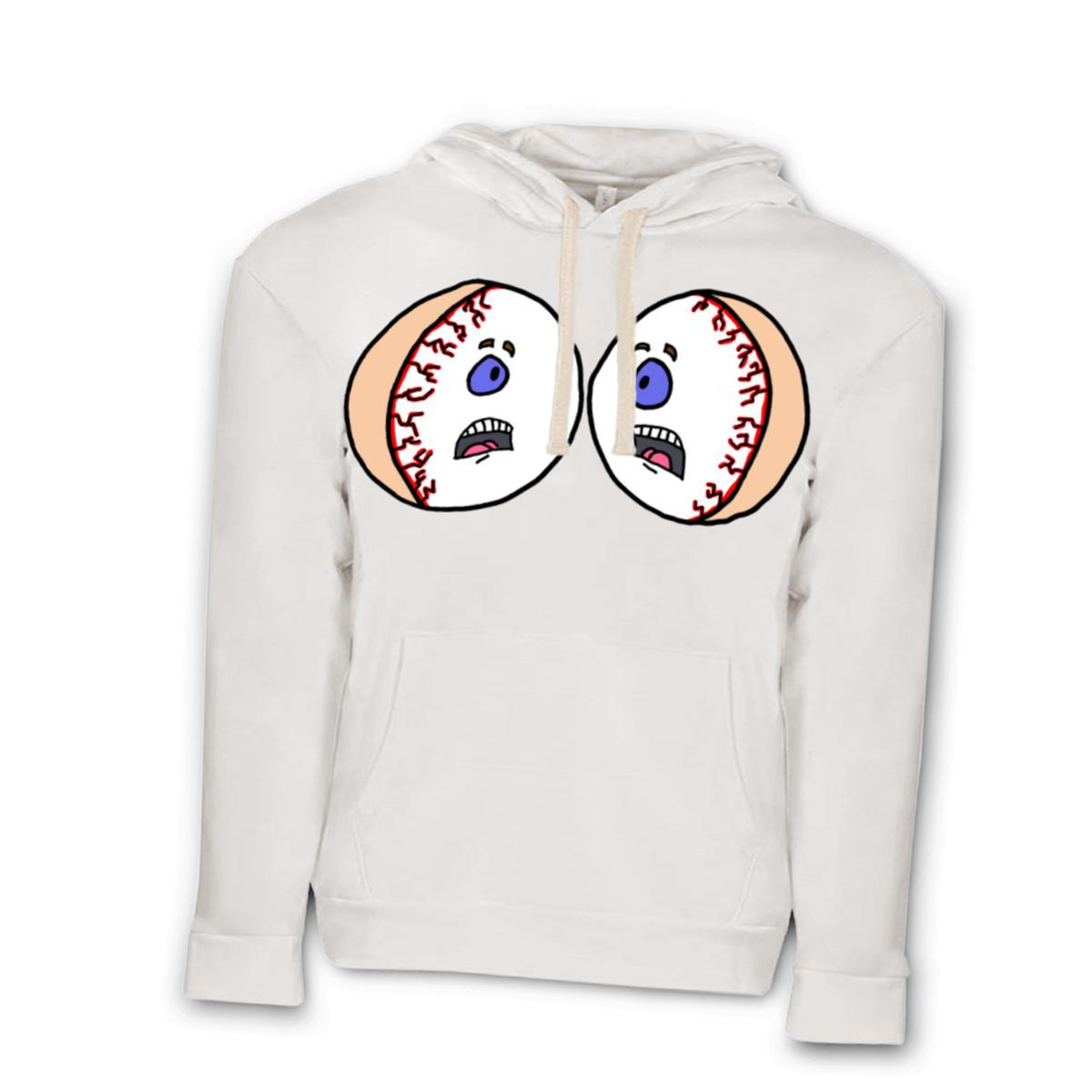 Eyes Scream Unisex Pullover Hoodie Double Extra Large white