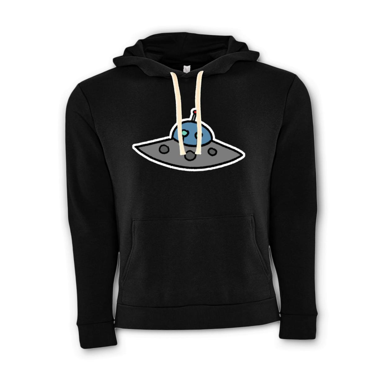 Flying Saucer Unisex Pullover Hoodie Double Extra Large black