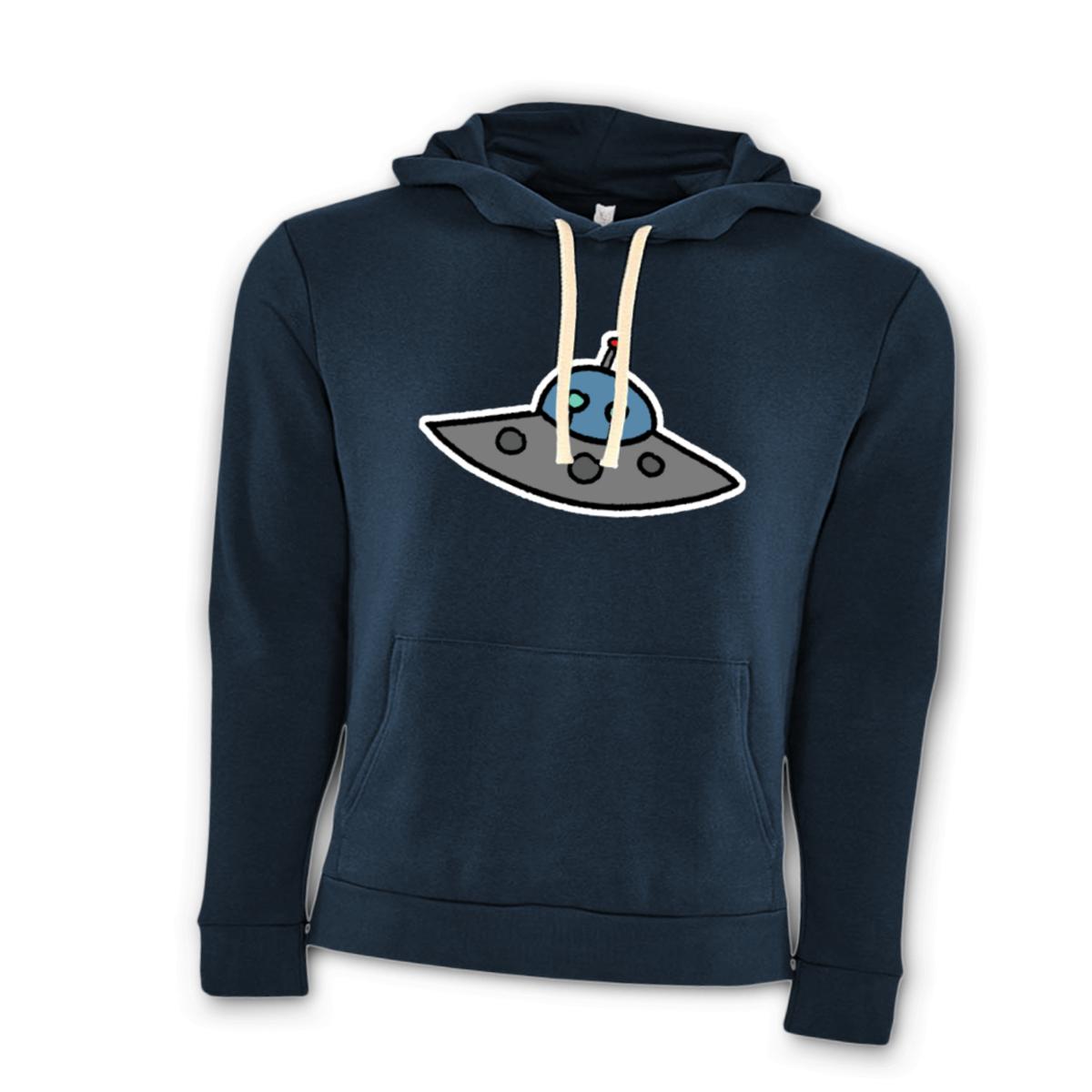 Flying Saucer Unisex Pullover Hoodie Extra Large midnight-navy