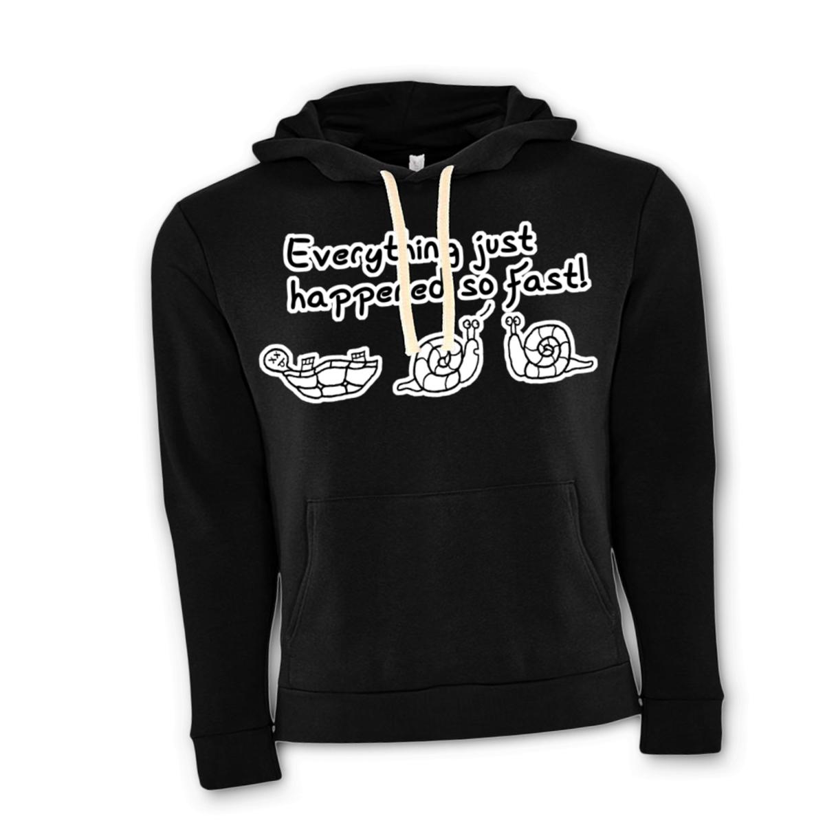 Happened So Fast Unisex Pullover Hoodie Small black