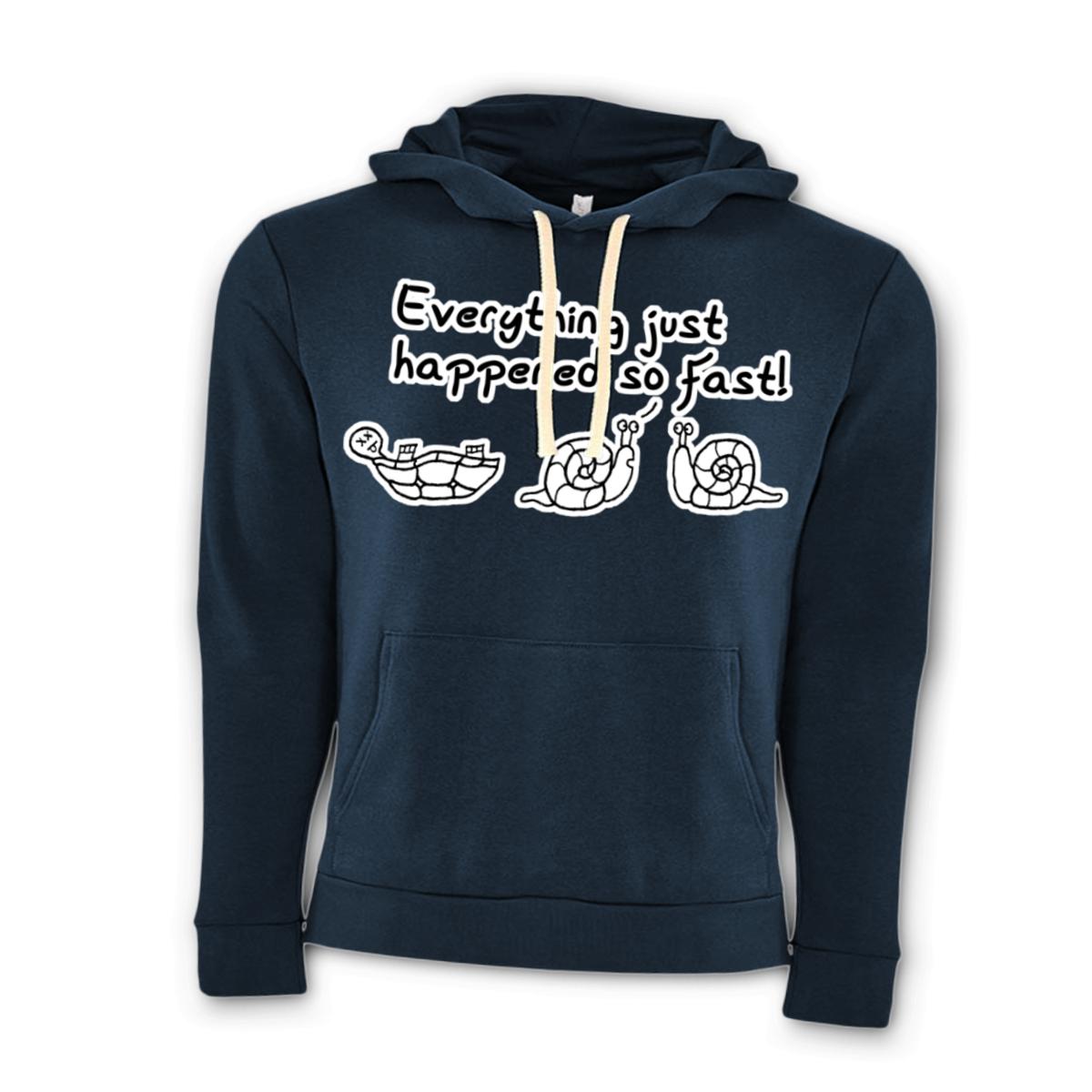 Happened So Fast Unisex Pullover Hoodie Double Extra Large midnight-navy