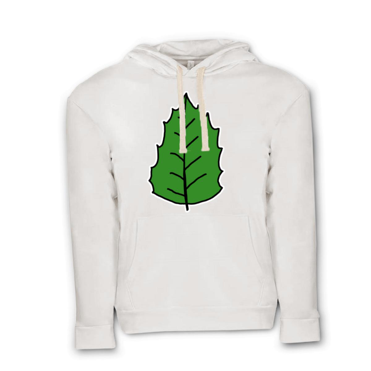 Holly Leaf Unisex Pullover Hoodie Double Extra Large white