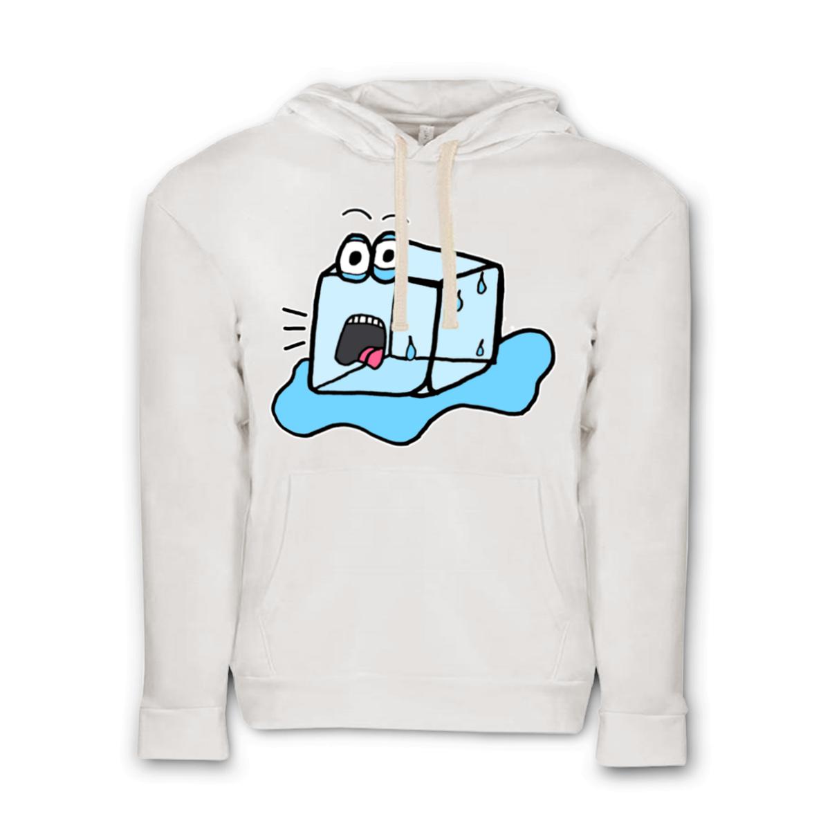 Ice Scream Unisex Pullover Hoodie Double Extra Large white