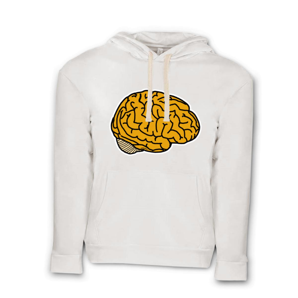 Illustrative Brain Unisex Pullover Hoodie Double Extra Large white
