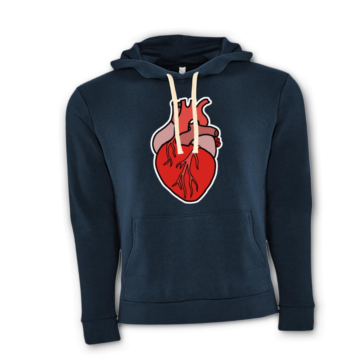 Illustrative Heart Unisex Pullover Hoodie Double Extra Large midnight-navy