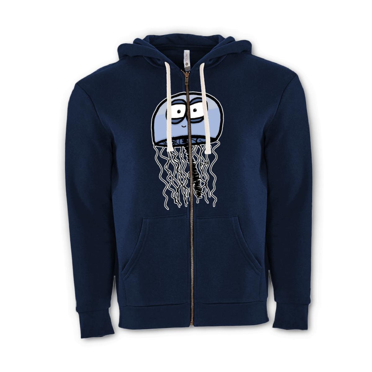 Jelly Fish Unisex Zip Hoodie Double Extra Large midnight-navy