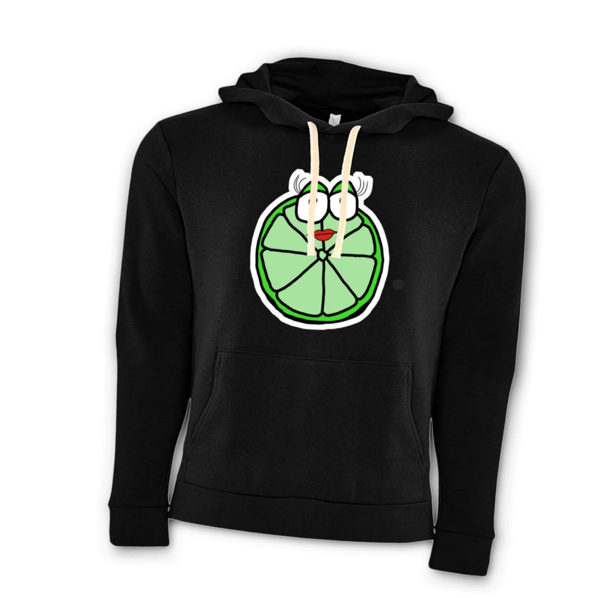 Lime Unisex Pullover Hoodie Small black