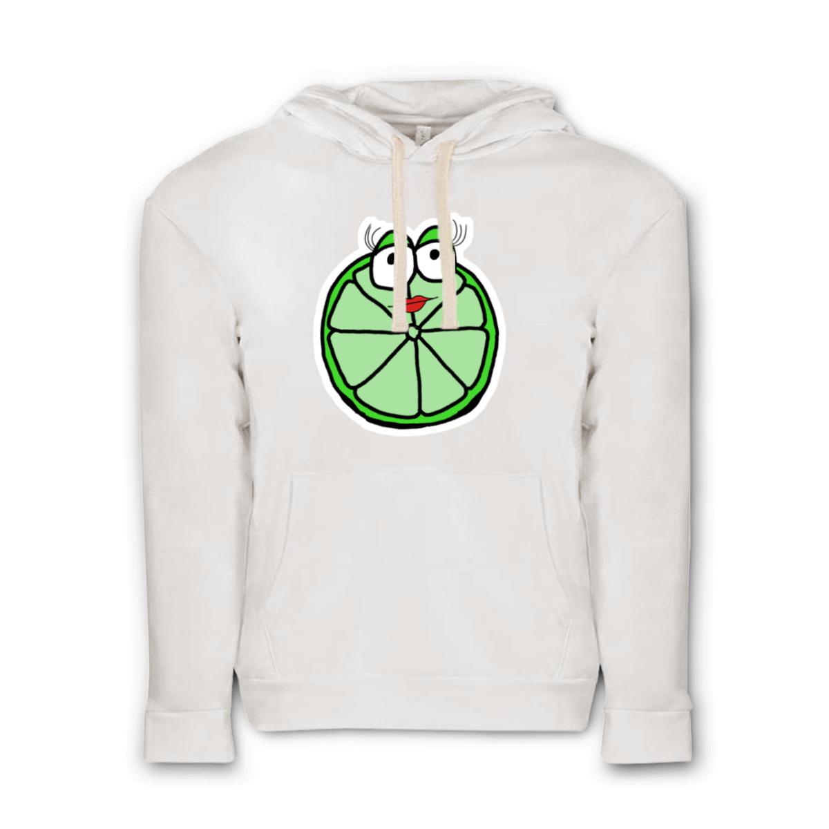 Lime Unisex Pullover Hoodie Small white