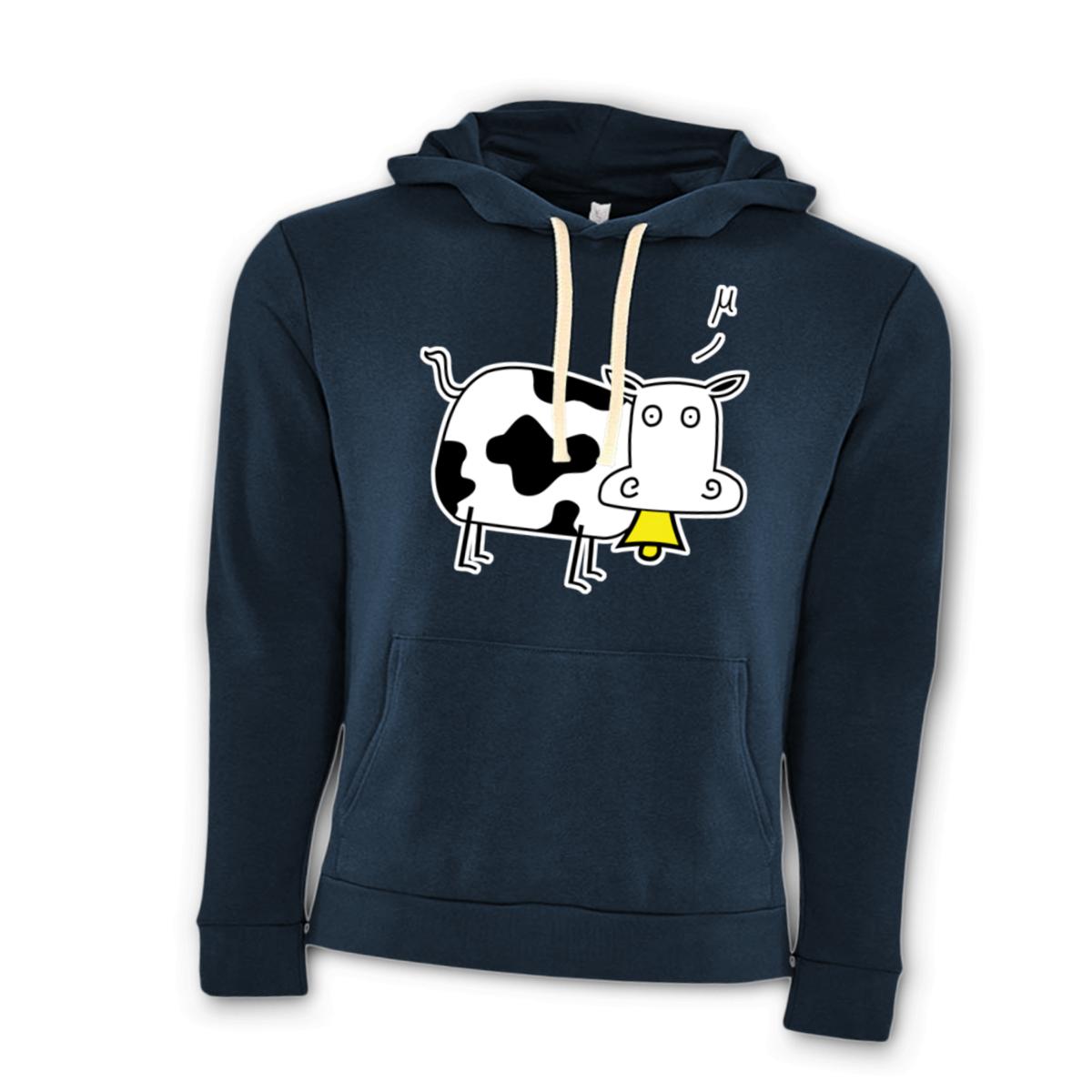 Mu Cow Unisex Pullover Hoodie Double Extra Large midnight-navy