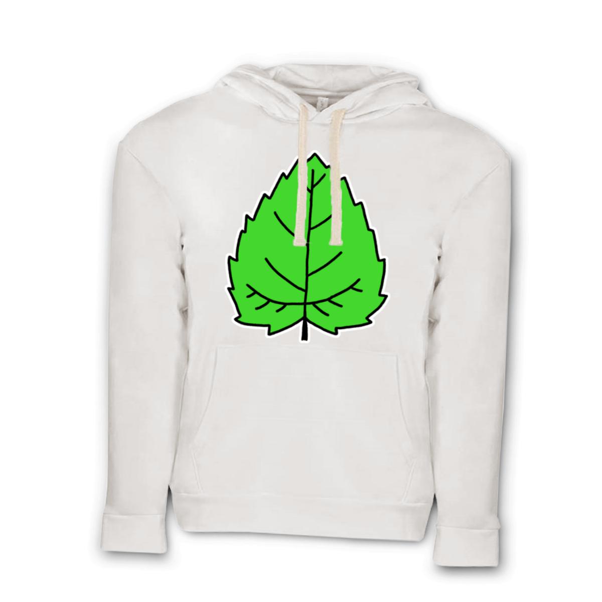 Mulberry Leaf Unisex Pullover Hoodie Small white