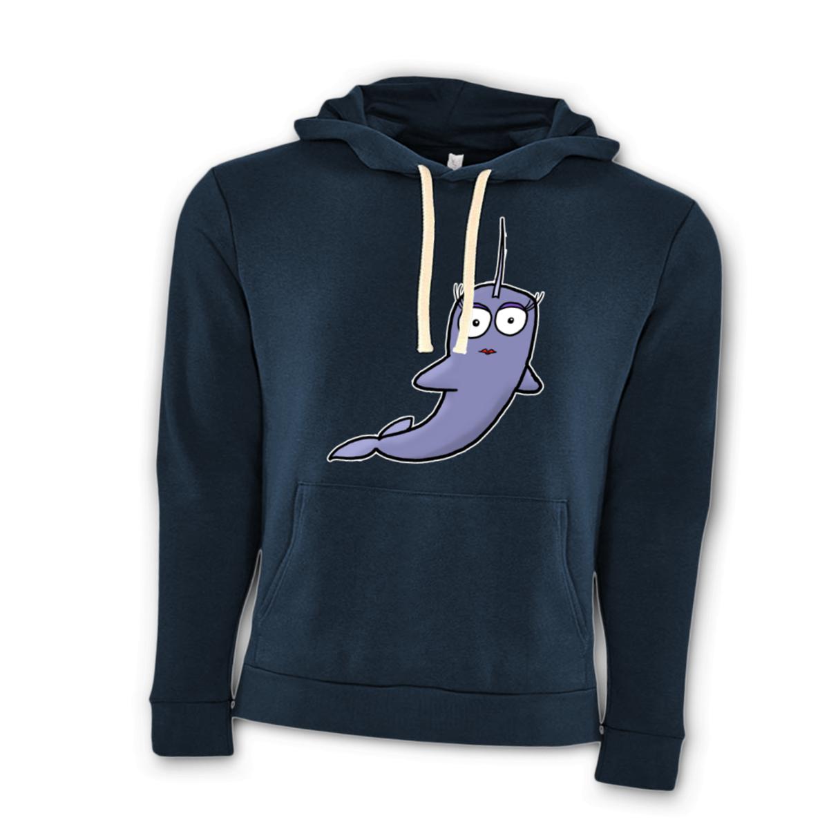 Narwhal Unisex Pullover Hoodie Large midnight-navy