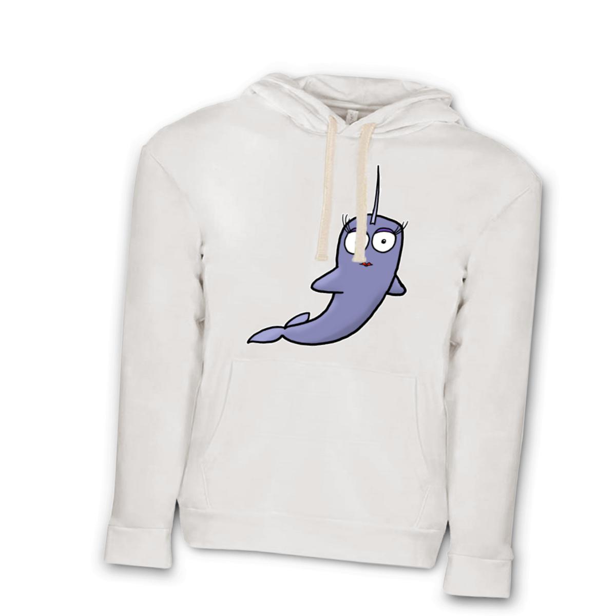 Narwhal Unisex Pullover Hoodie Extra Large white