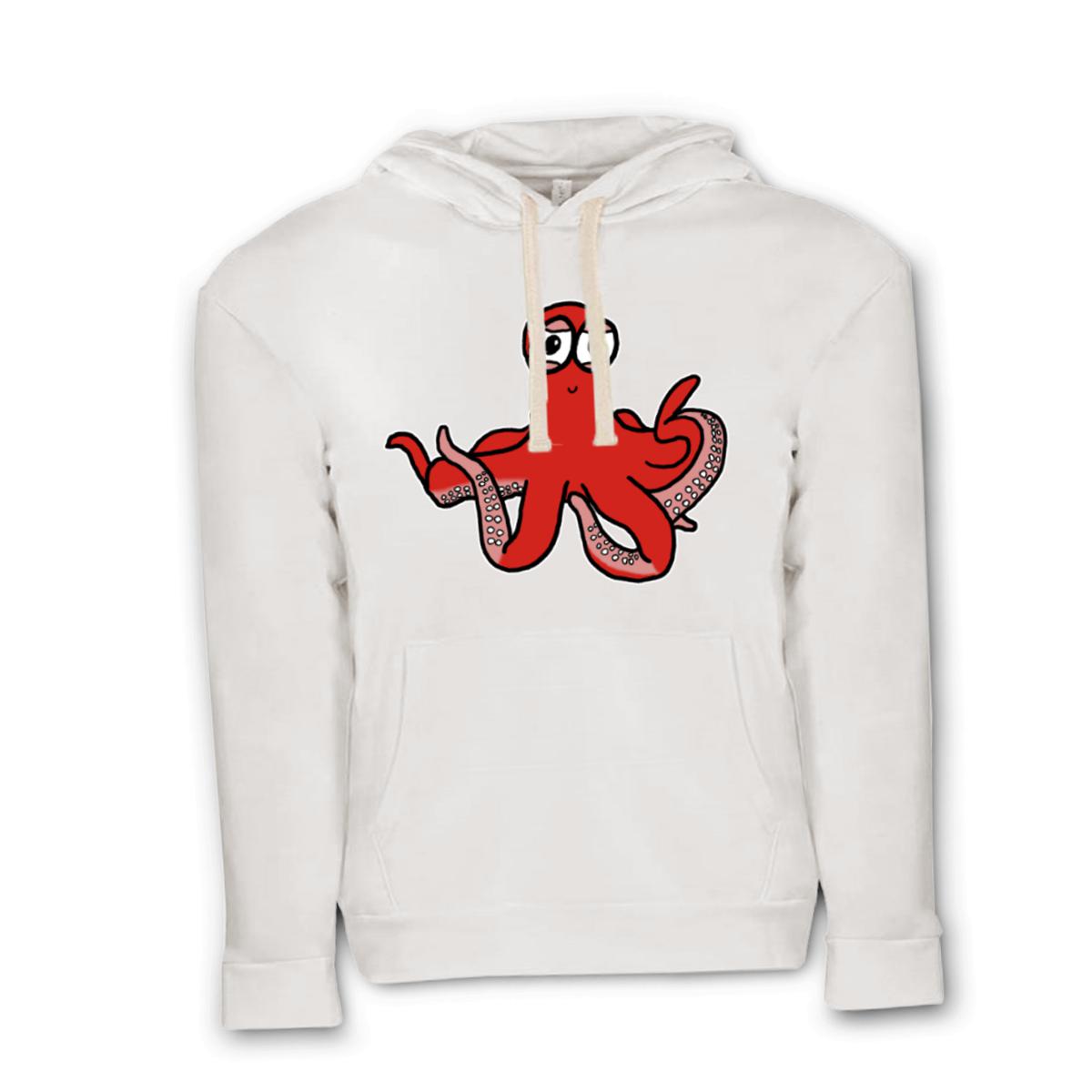 Octopus Unisex Pullover Hoodie Double Extra Large white