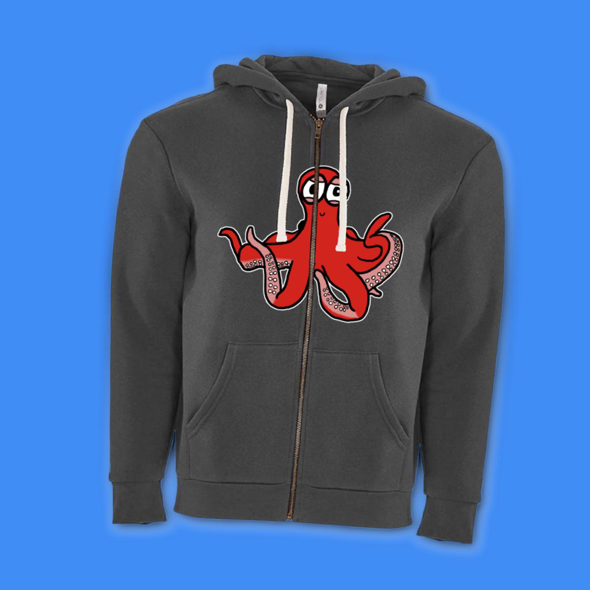 Octopus Unisex Zip Hoodie
