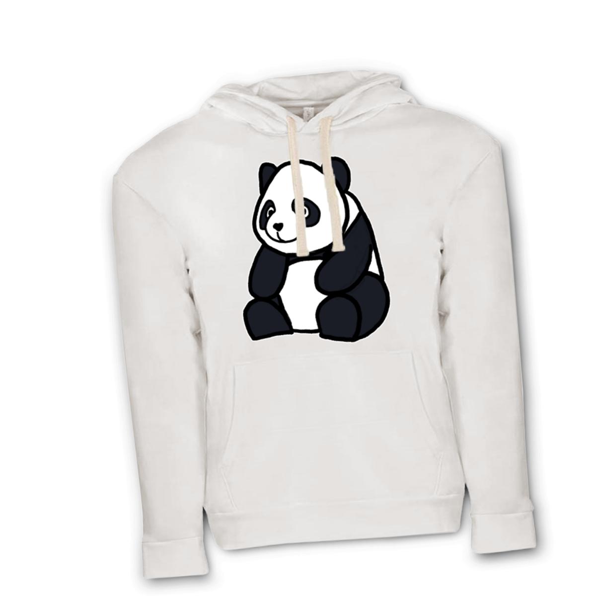 Panda Unisex Pullover Hoodie Double Extra Large white