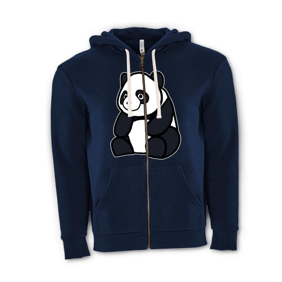 Panda Unisex Zip Hoodie Small midnight-navy