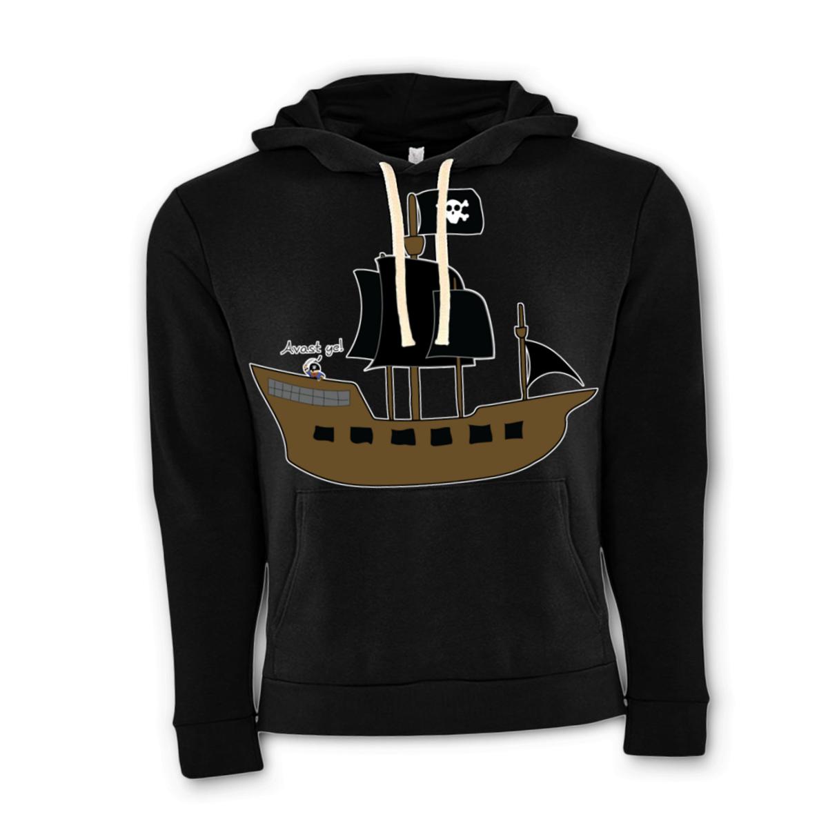 Pirate Ship Unisex Pullover Hoodie Small black