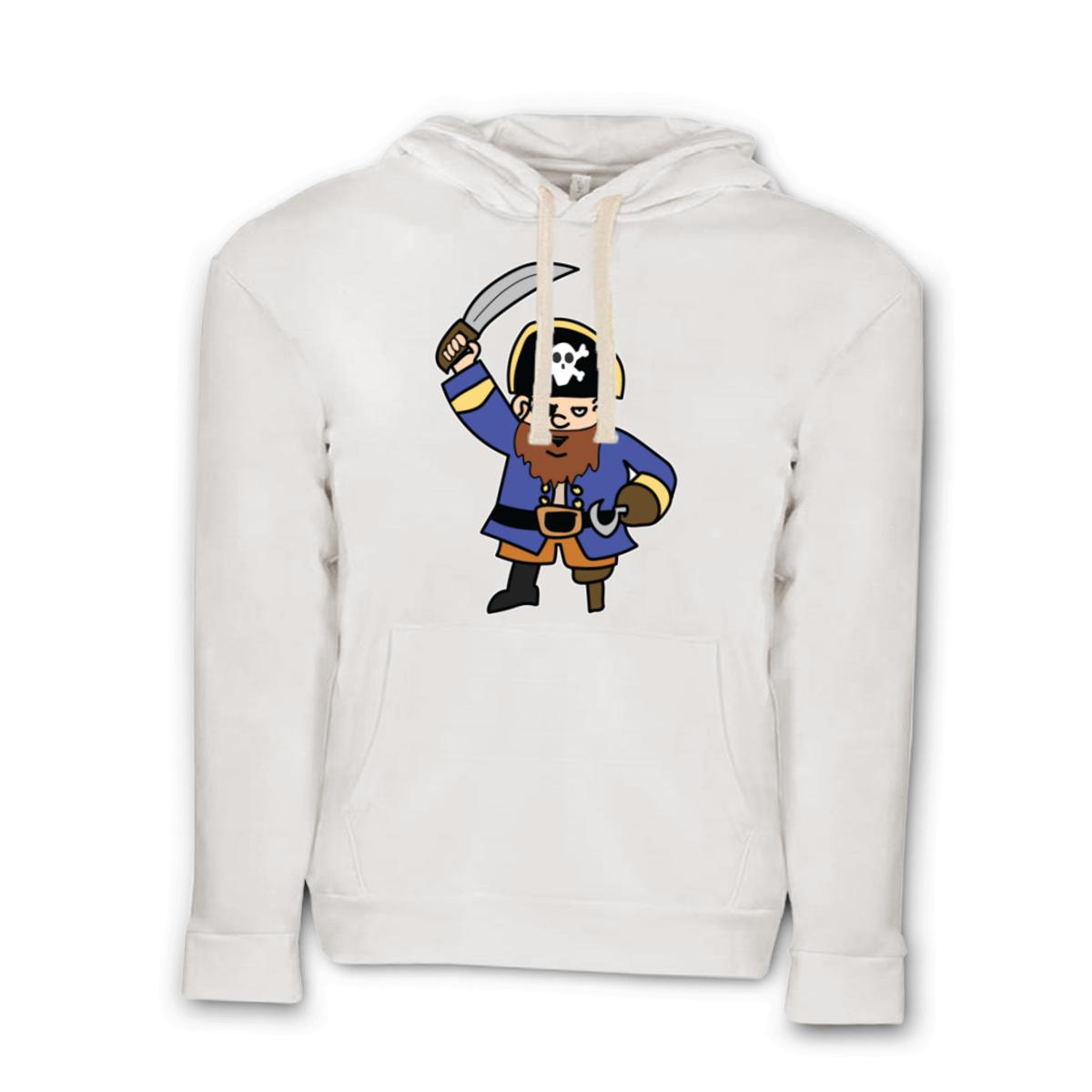 Pirate Unisex Pullover Hoodie Double Extra Large white