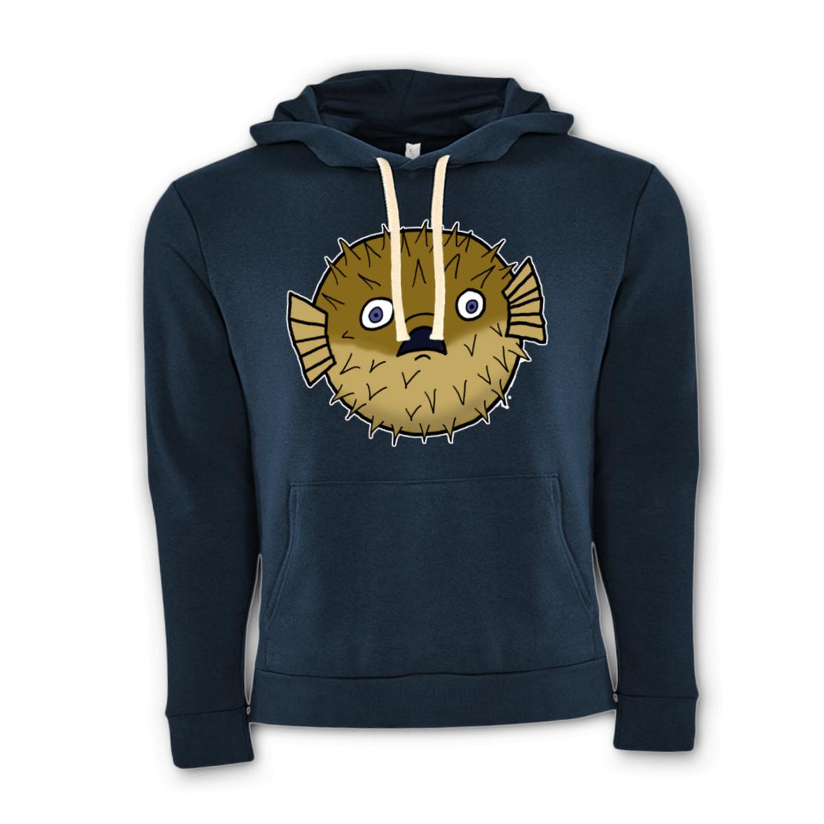 Puffer Fish Unisex Pullover Hoodie Large midnight-navy