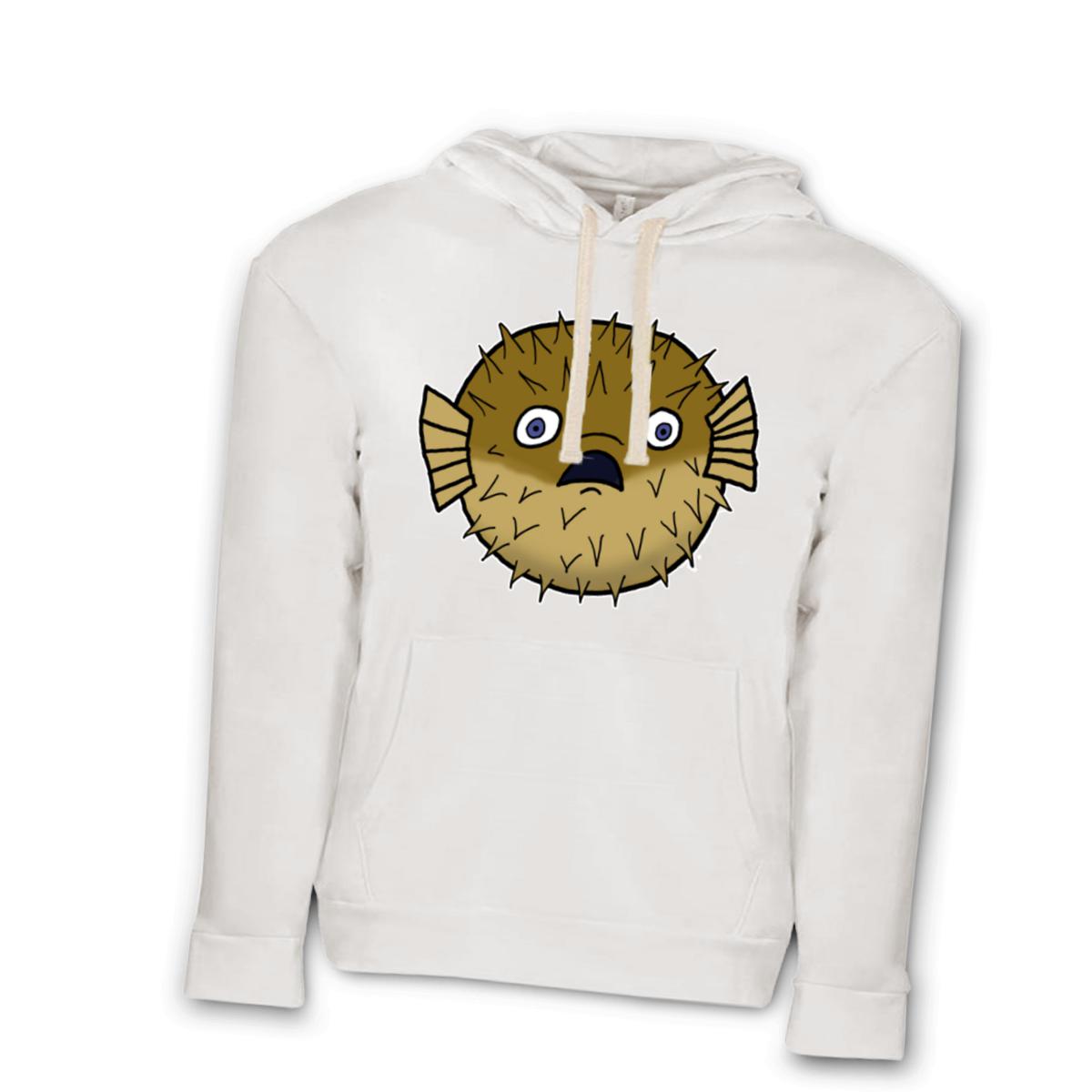Puffer Fish Unisex Pullover Hoodie Large white