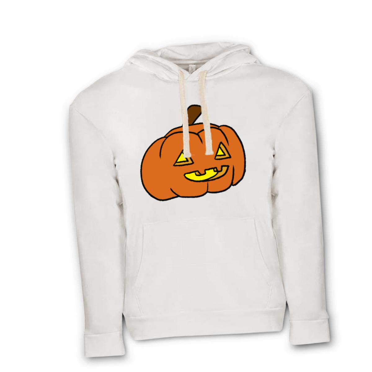 Pumpkin Unisex Pullover Hoodie Double Extra Large white