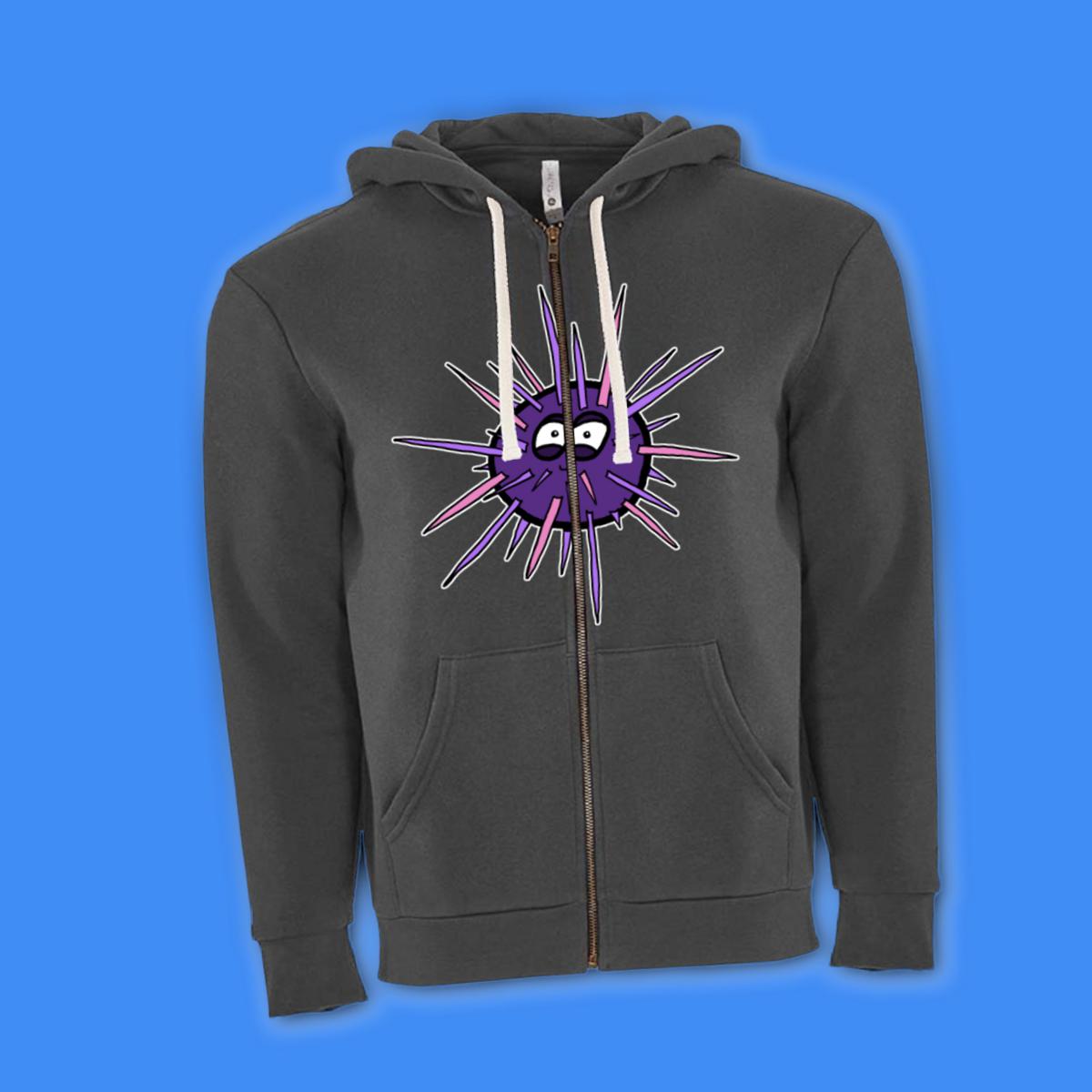 Sea Urchin Unisex Zip Hoodie